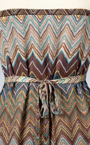 Tulle Tulle Tube Dress with Waist Tie