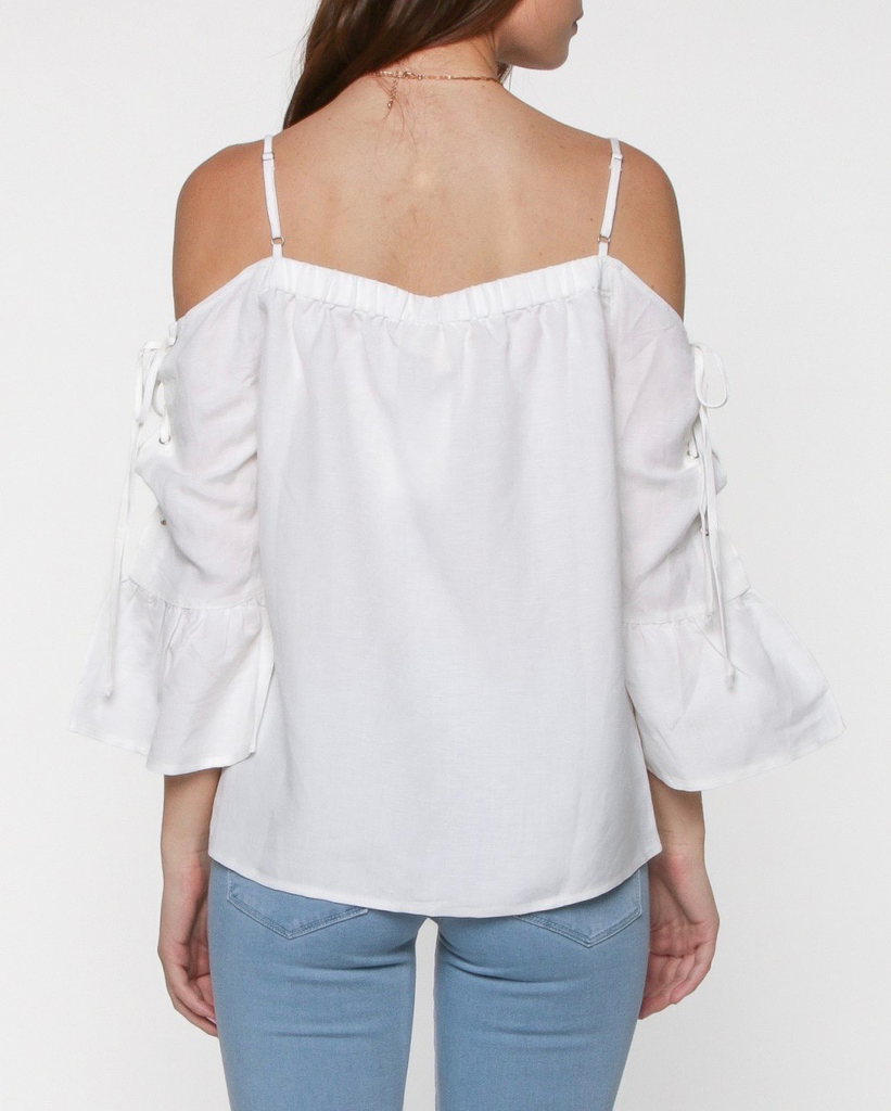 Everly Open shoulder tie detail top