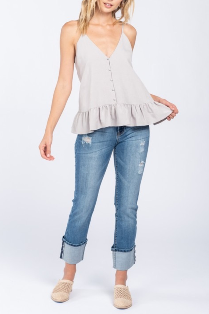 Everly Ruffle bottom cami