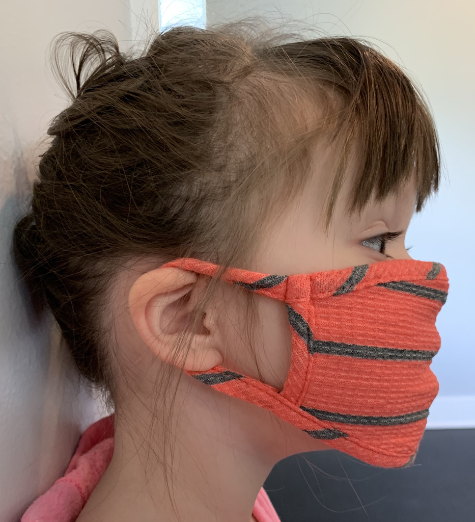 Coin 1804 Kids Coral Striped Mask