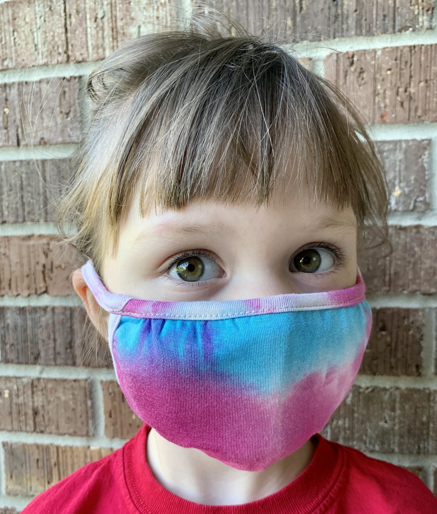 Coin 1804 Kids rainbow tie dye mask