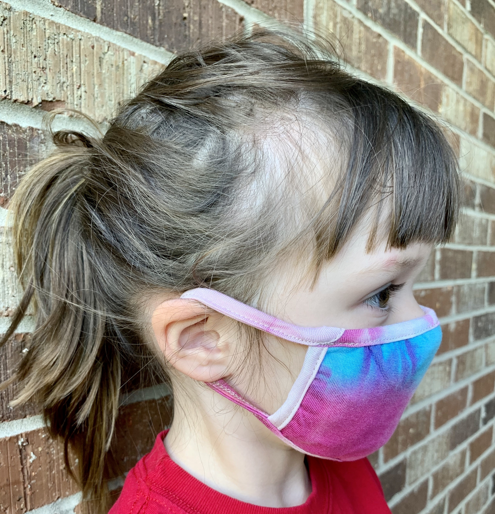 Coin 1804 Kids rainbow tie dye mask