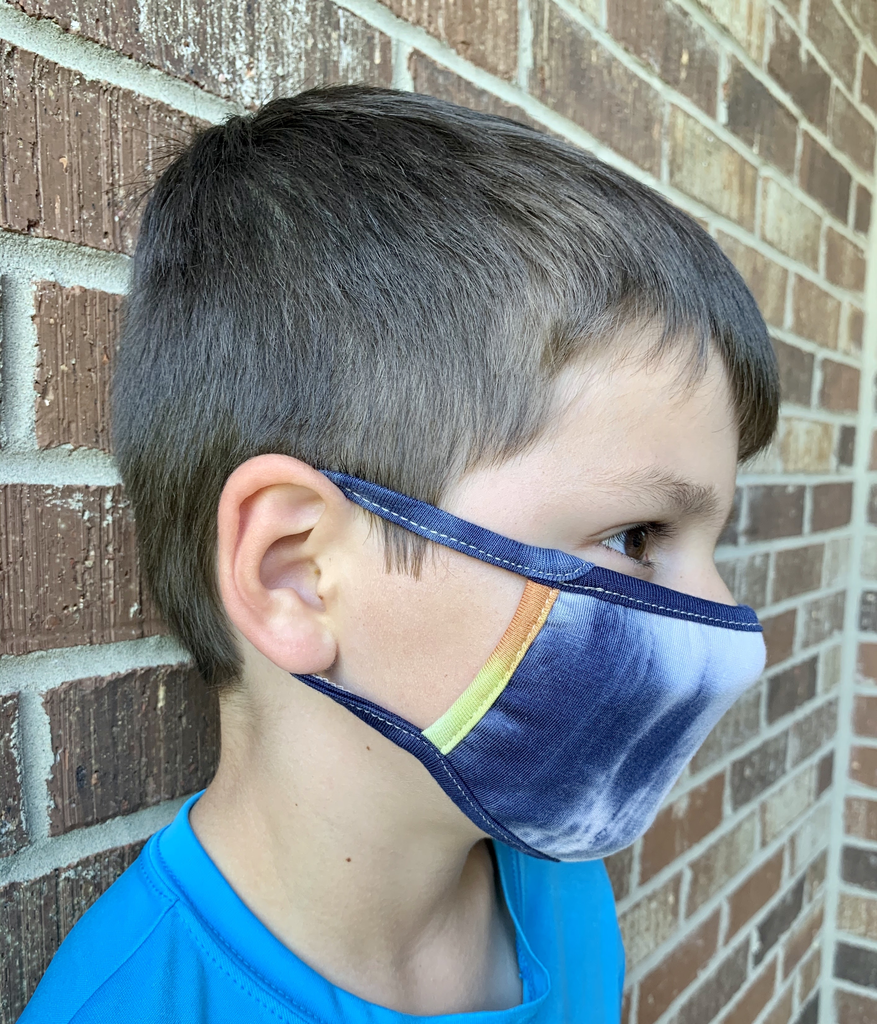 Coin 1804 Kids rainbow tie dye mask