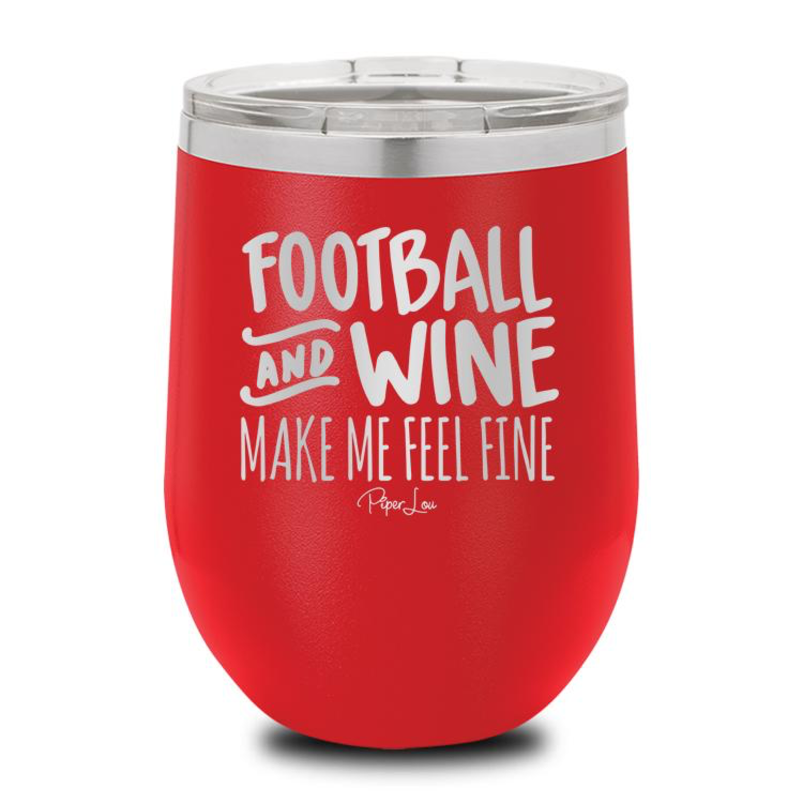 Piper Lou Football And Wine Wine Cup, sale item, Was $29.99