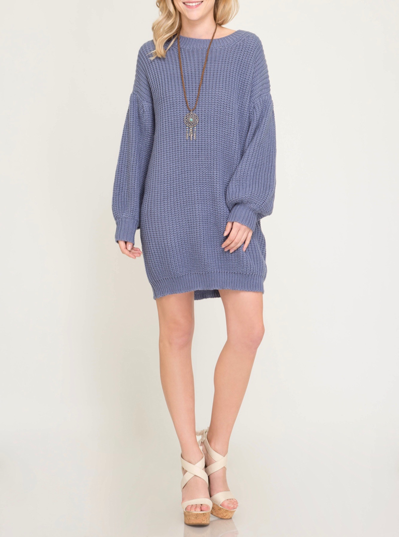 She & Sky Shift Sweater Dress