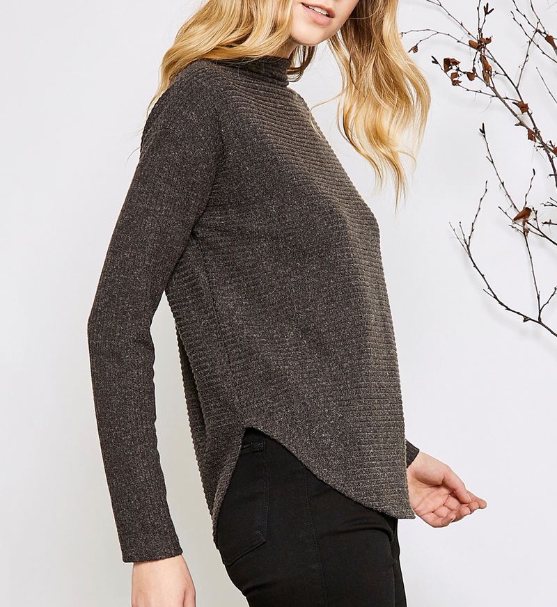 Gentle Fawn Curved Hem Knit Top