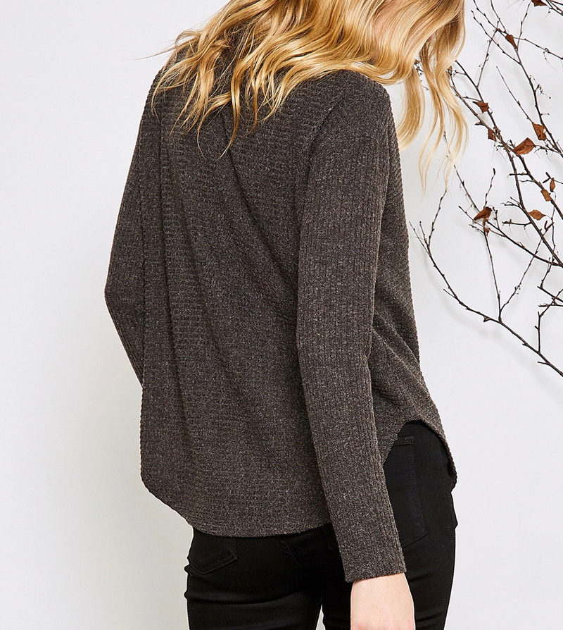 Gentle Fawn Curved Hem Knit Top