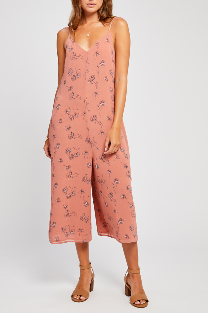 Gentle Fawn Printed Cropped Jumpsuit