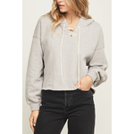 Gentle Fawn Lace Up Neckline Hoodie