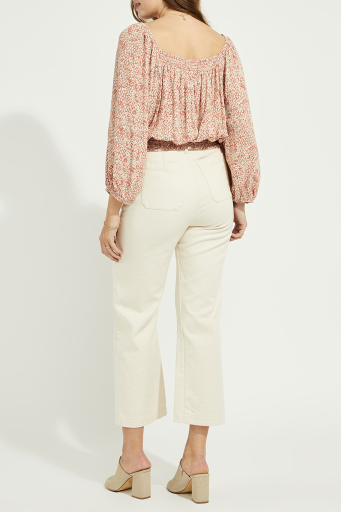 Gentle Fawn Smocked waist printed top