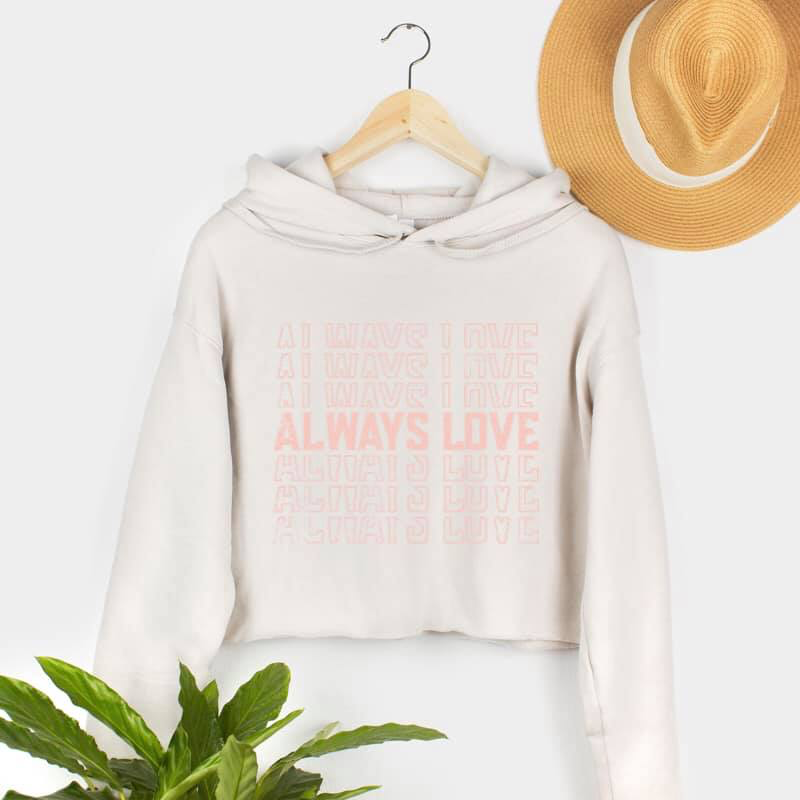 Type A Tees Always Love Cropped Sweatshirt