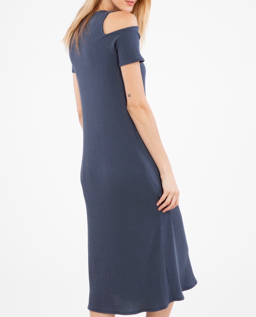 Peach Love CA Peach Love CA Cold Shoulder Knit Dress