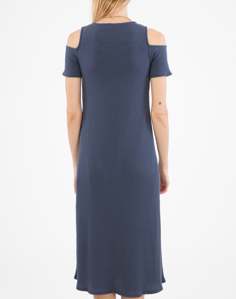 Peach Love CA Peach Love CA Cold Shoulder Knit Dress