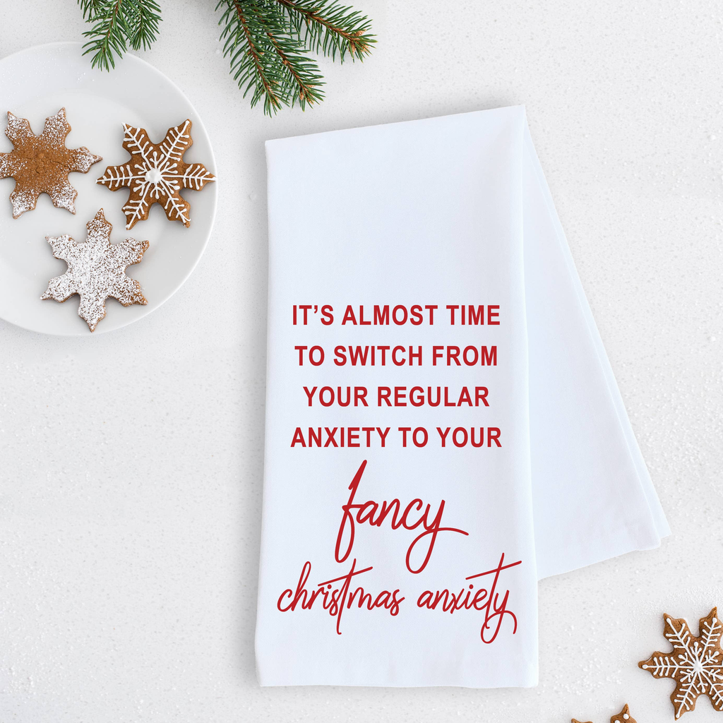 Devenie Designs Christmas Anxiety Tea Towel