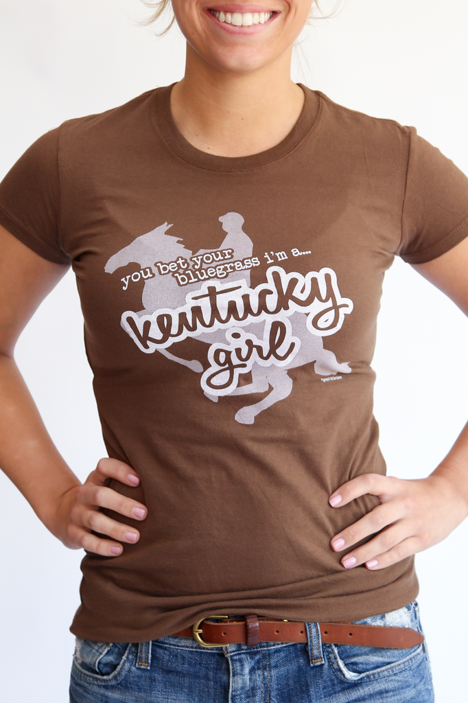 Great to Be Here Tees Kentucky Girl Tee Brown