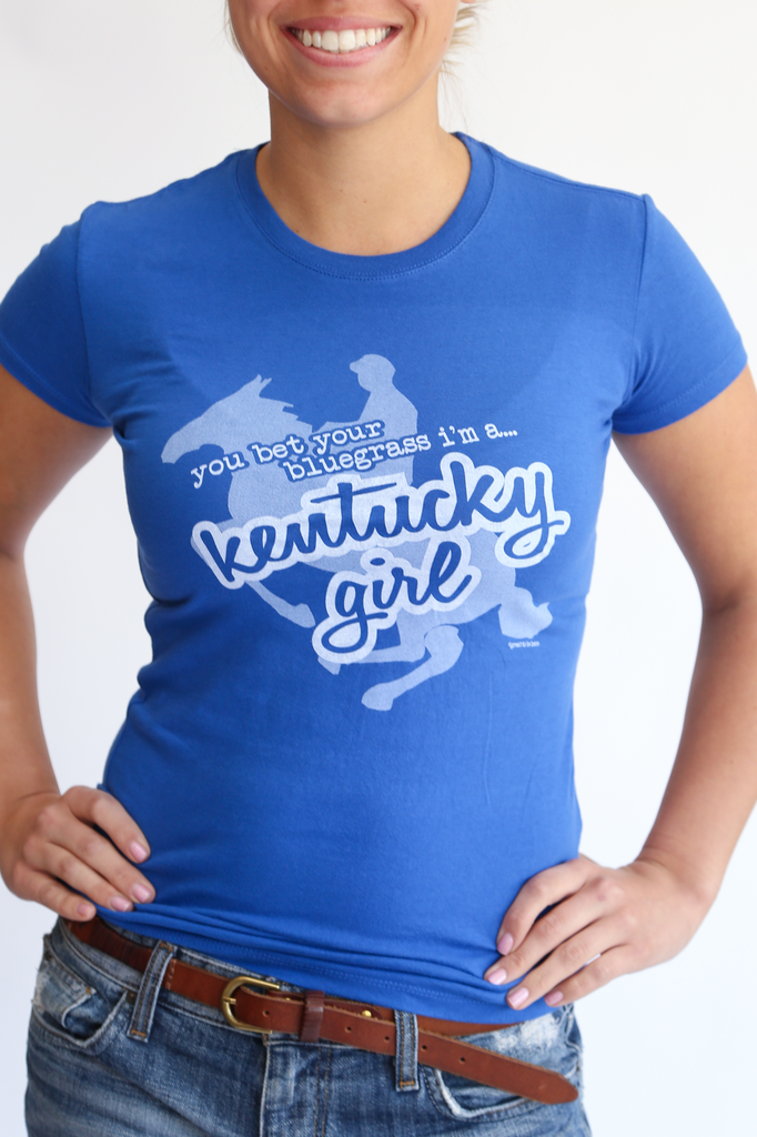 Great to Be Here Tees Kentucky Girl Tee Blue