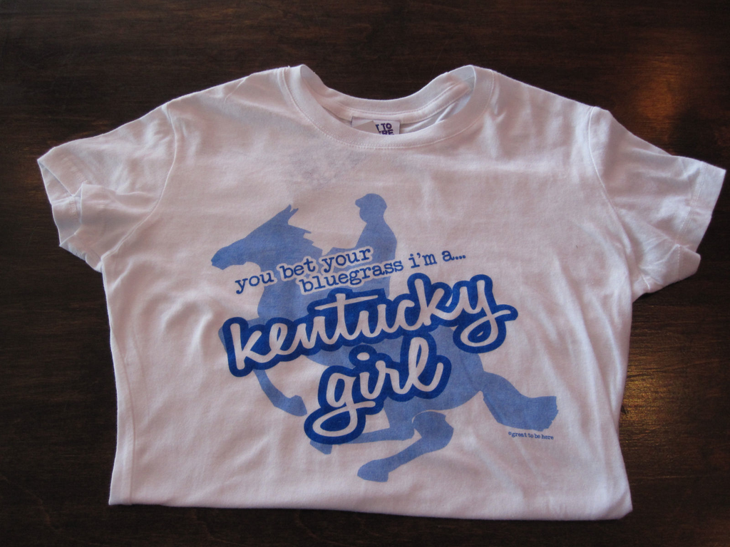 Great to Be Here Tees Kentucky Girl Tee White