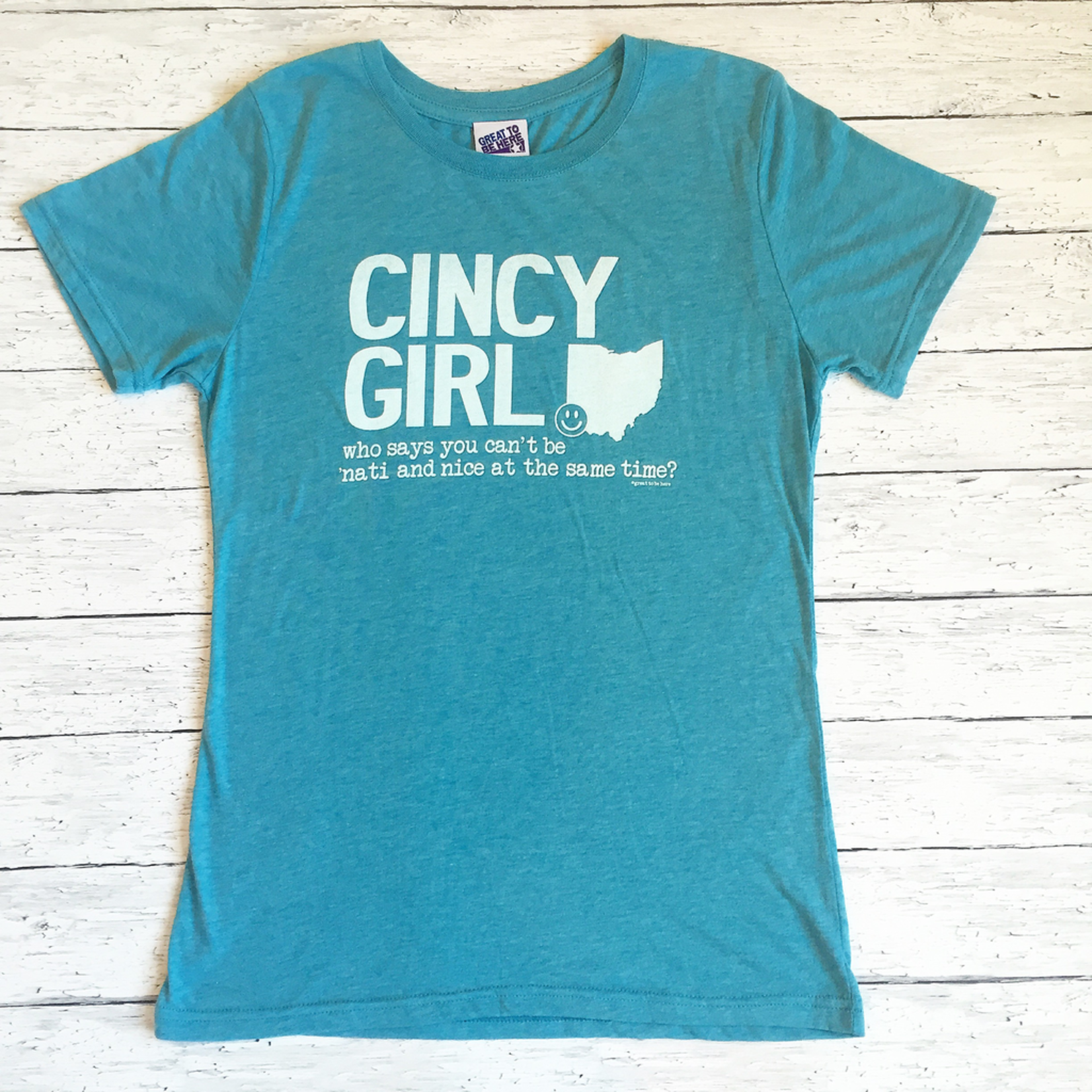 Great to Be Here Tees Cincy Girl Triblend SS Crew Neck Tee