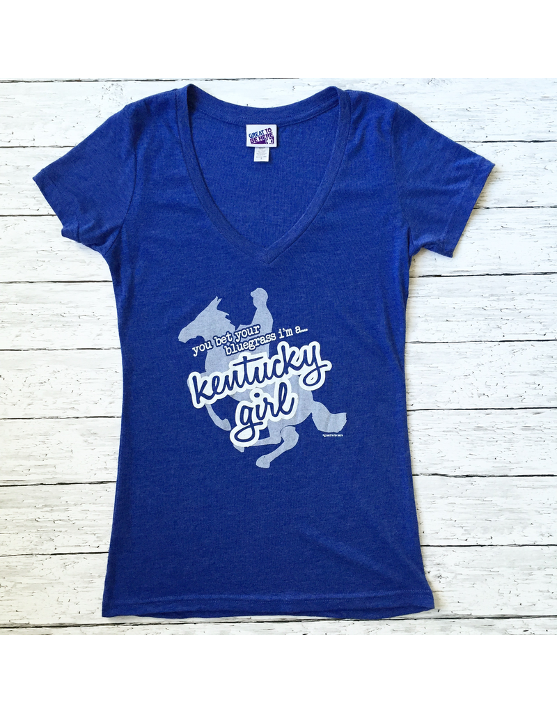 Great to Be Here Tees Kentucky Girl Triblend SS V-Neck Tee