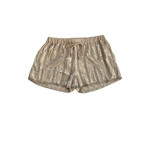 Wish Collection Sequin Track Shorts, Gold