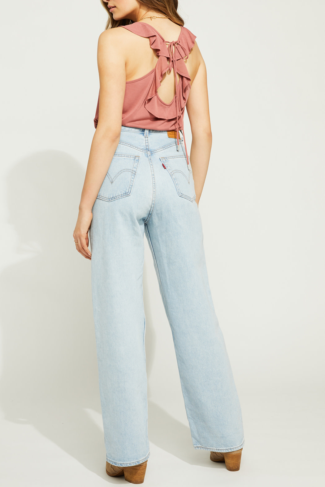 Gentle Fawn Back Ruffle Tank