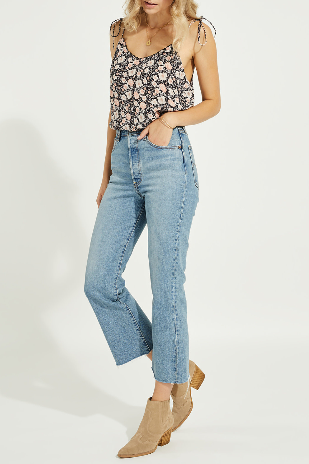 Gentle Fawn Floral Print Tank