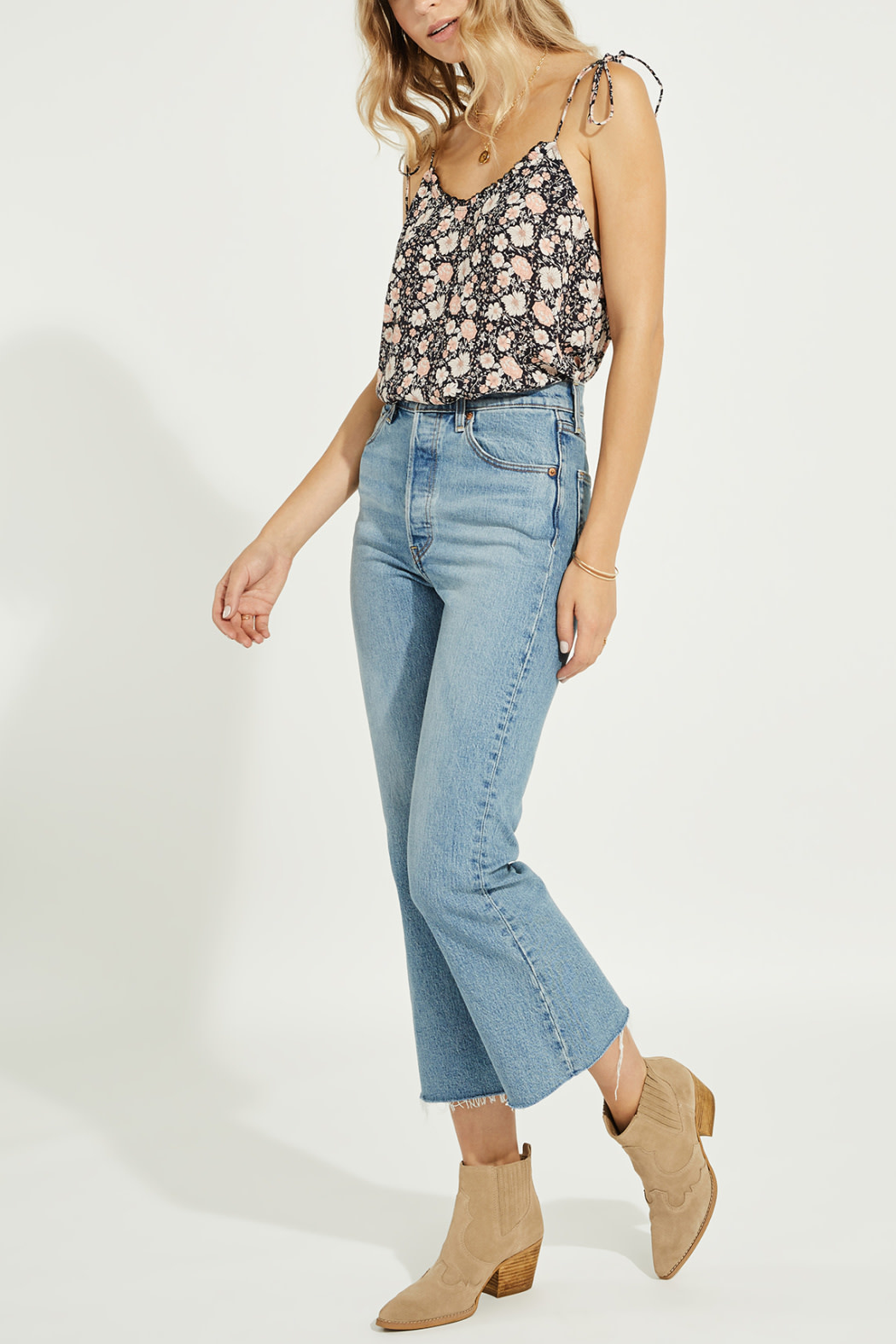 Gentle Fawn Floral Print Tank