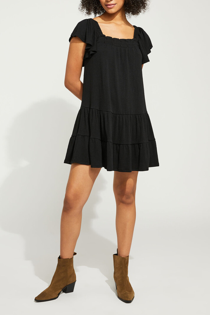 Gentle Fawn Textured Square Neck Dress
