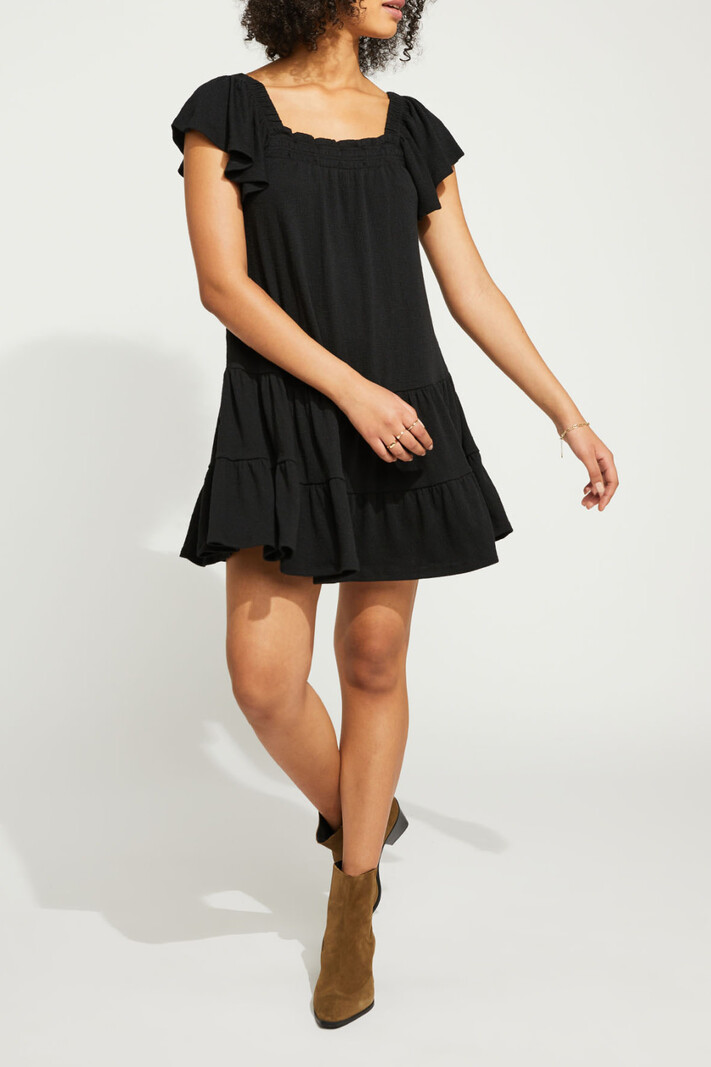 Gentle Fawn Textured Square Neck Dress