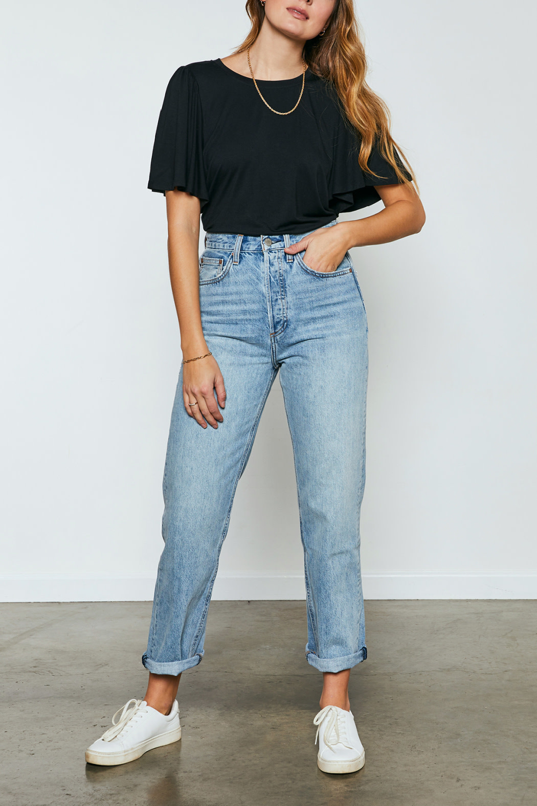 Gentle Fawn Flounce Sleeve Tee
