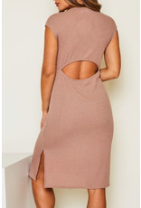 Fantastic Fawn Open Back Ribbed dress