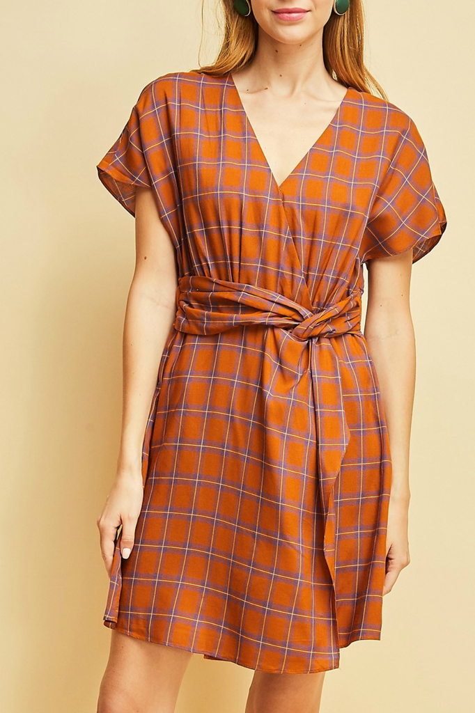 Entro Plaid print dress