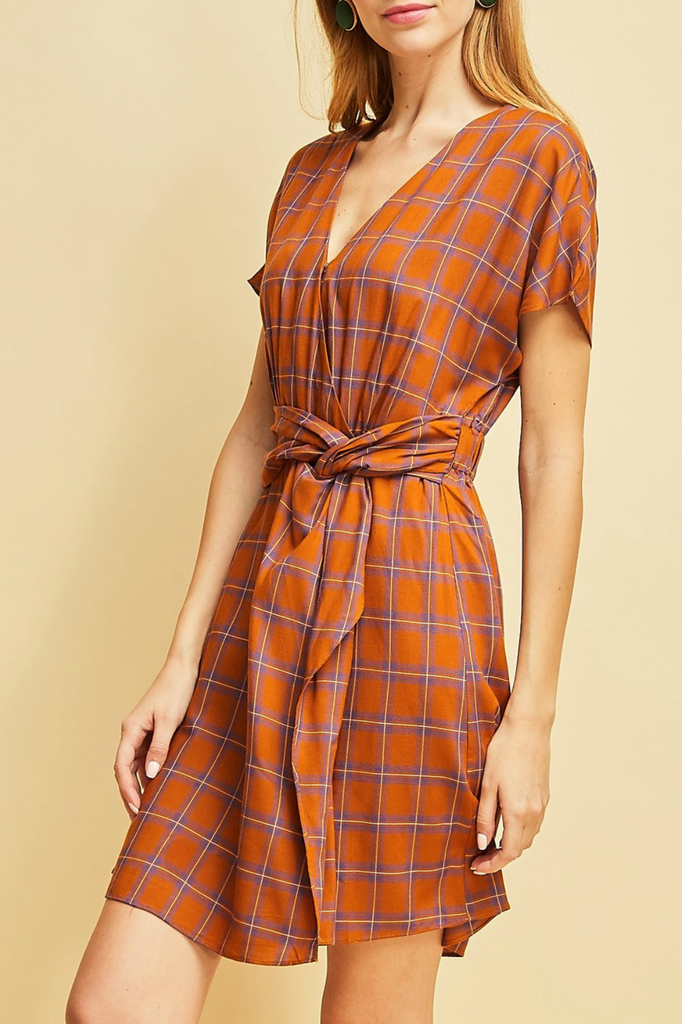 Entro Plaid print dress