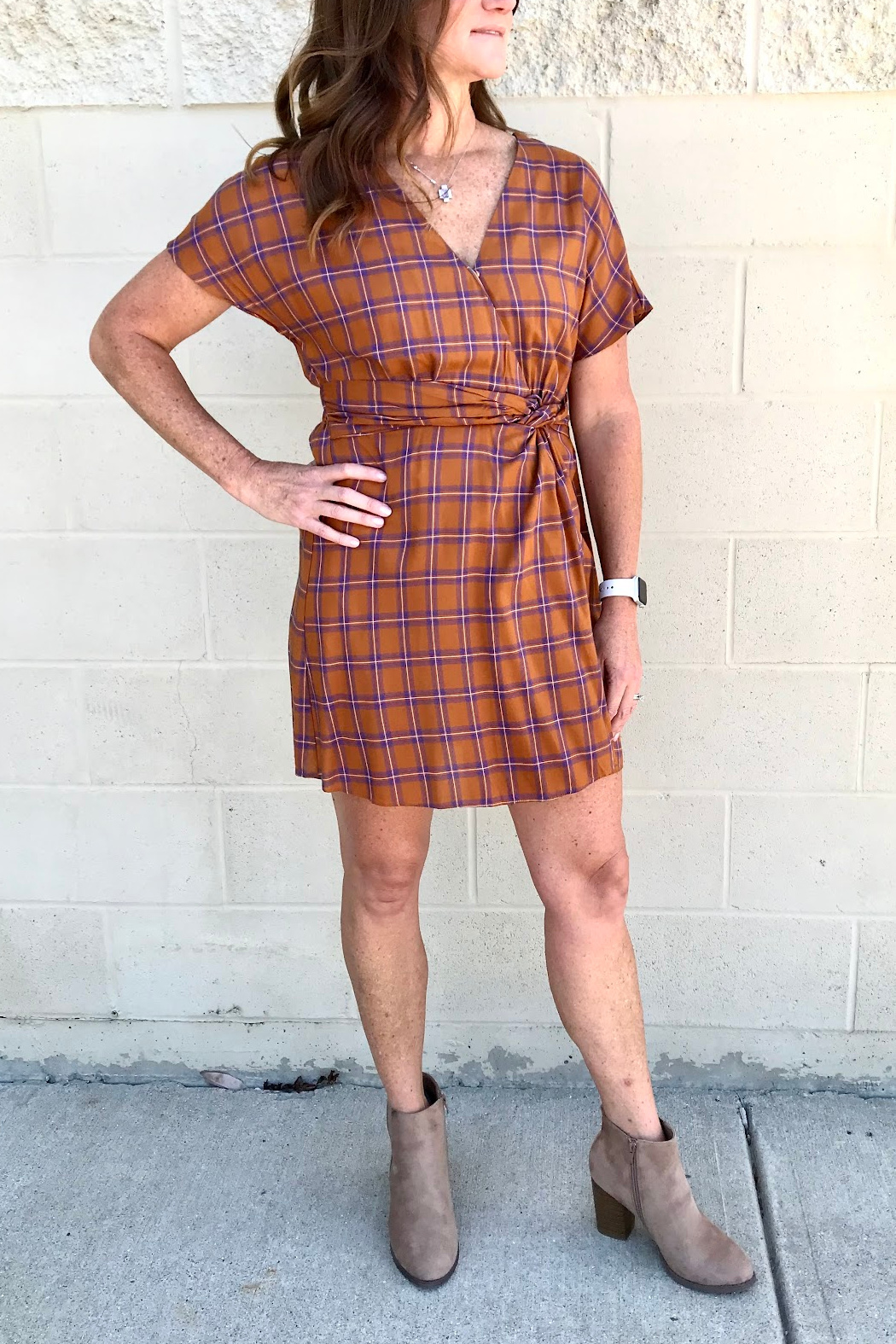 Entro Plaid print dress