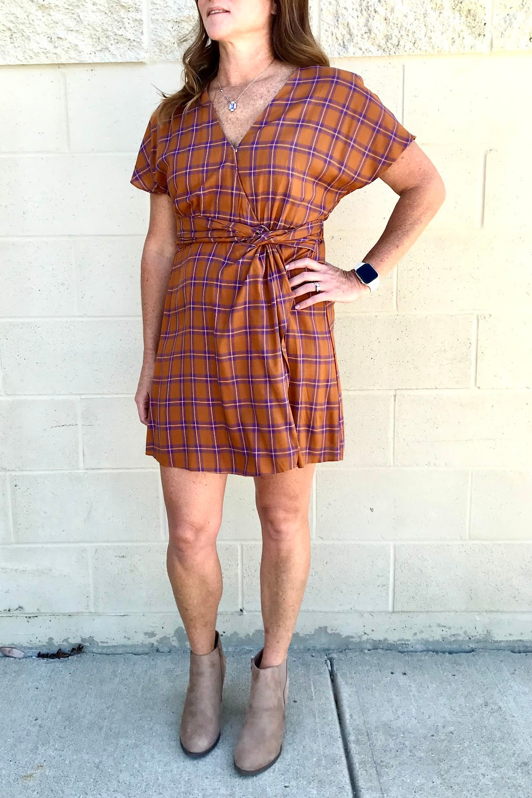 Entro Plaid print dress