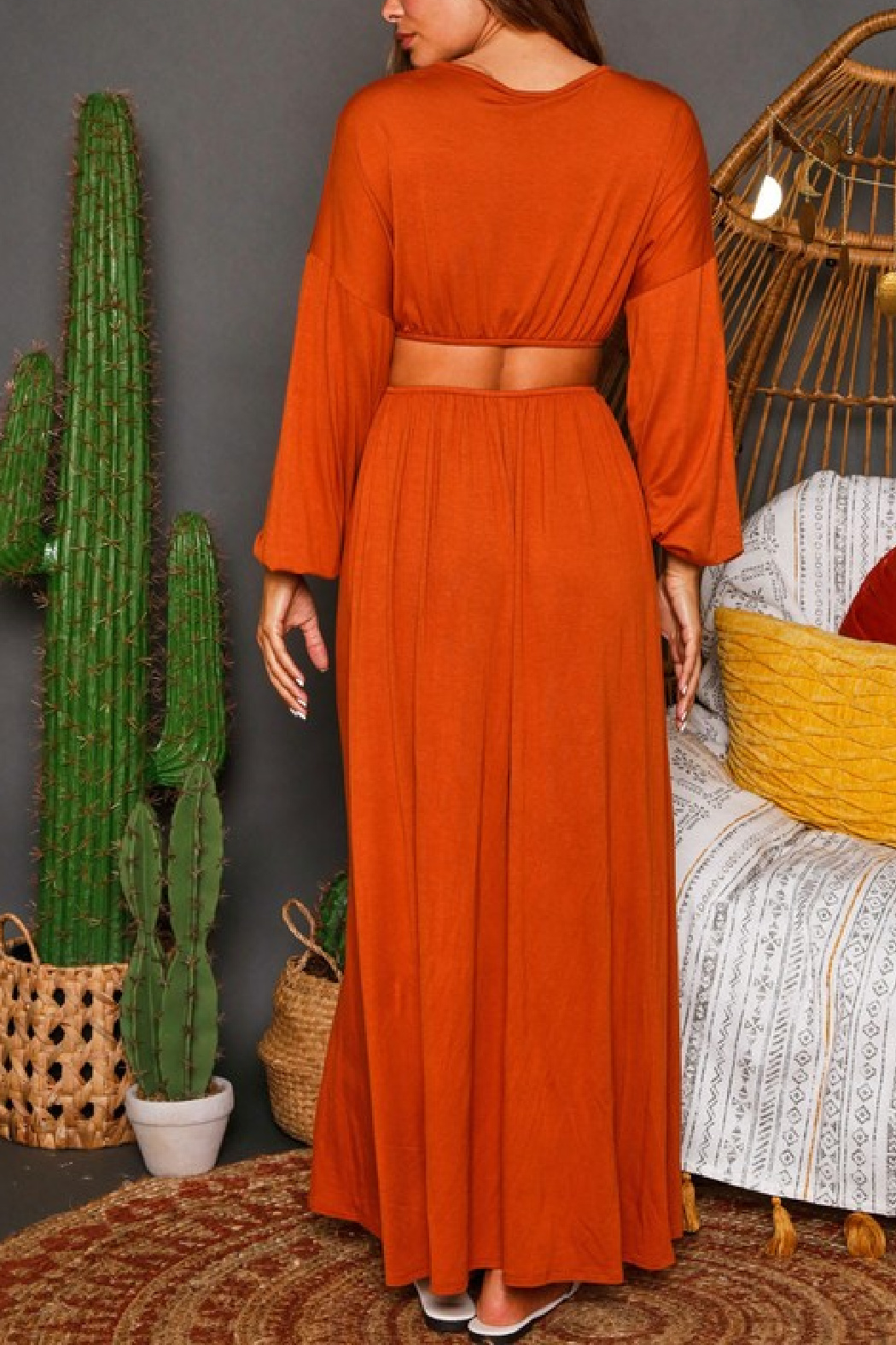 Fantastic Fawn Cutout Waist Maxi