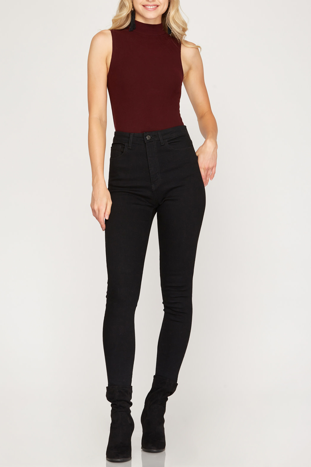 She & Sky Brushed knit bodysuit