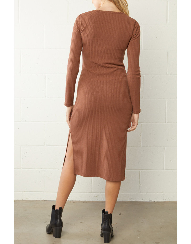 Ribbed Long Sleeve Dress Trend Boutique