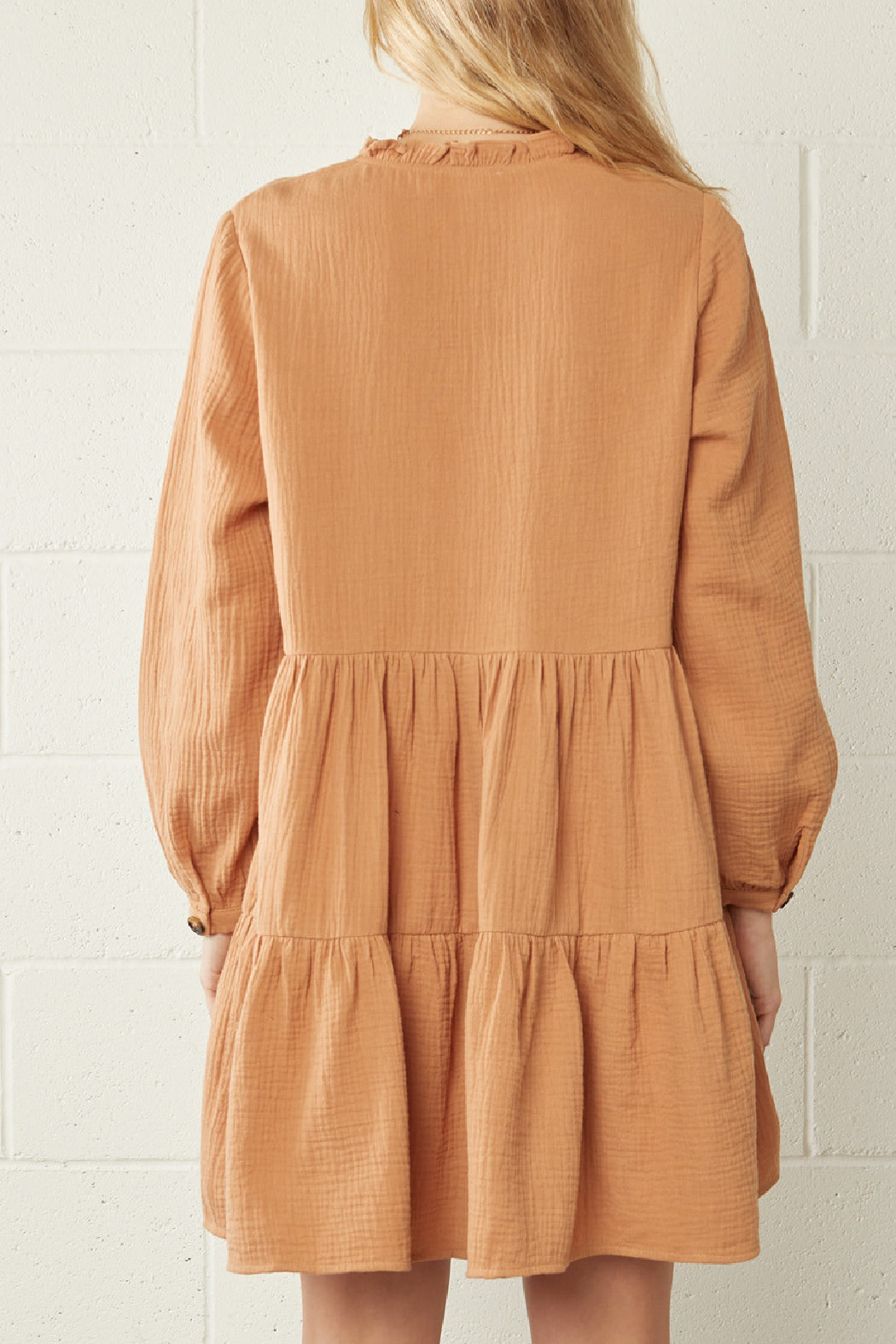 Entro Tiered button down dress
