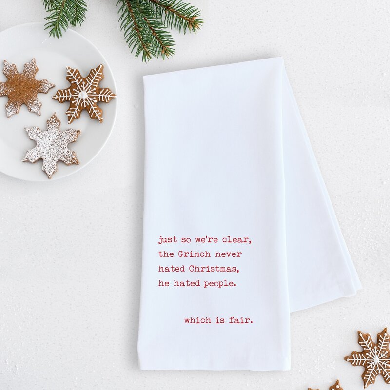 Devenie Designs Grinch Tea Towel