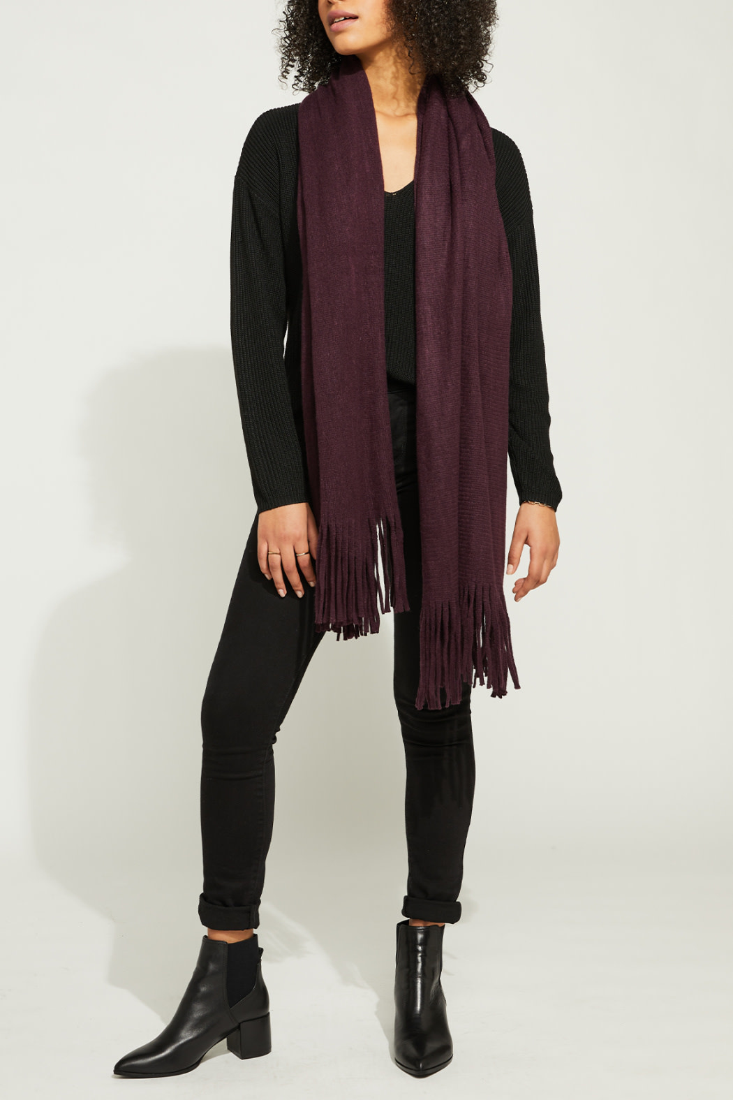 Gentle Fawn Long Scarf with Fringe