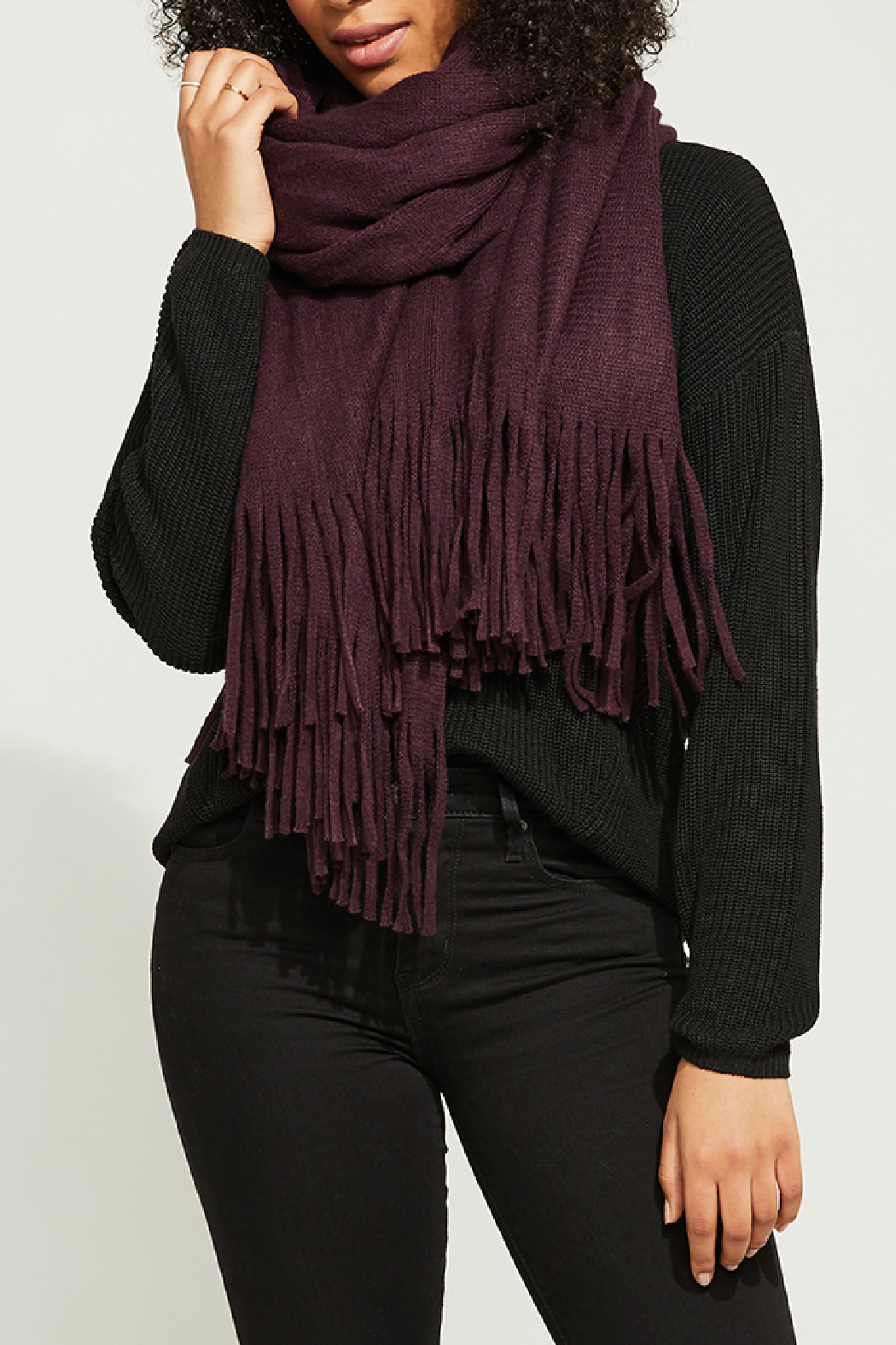 Gentle Fawn Long Scarf with Fringe