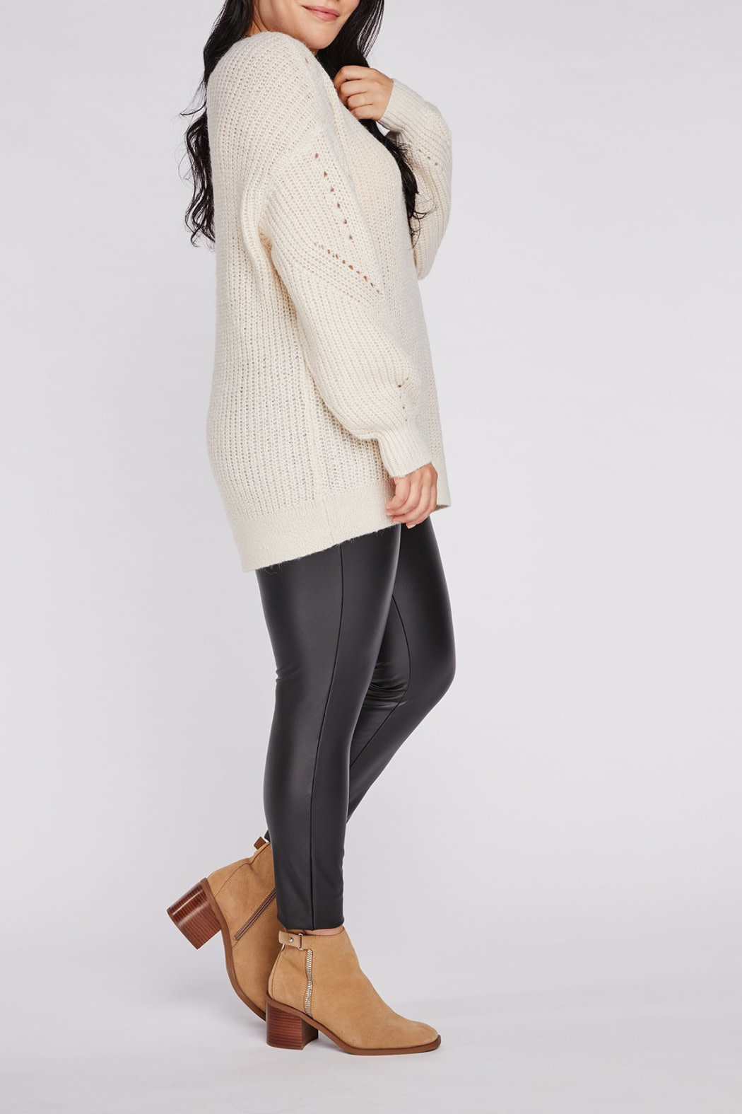 Gentle Fawn V-neck pointelle sweater