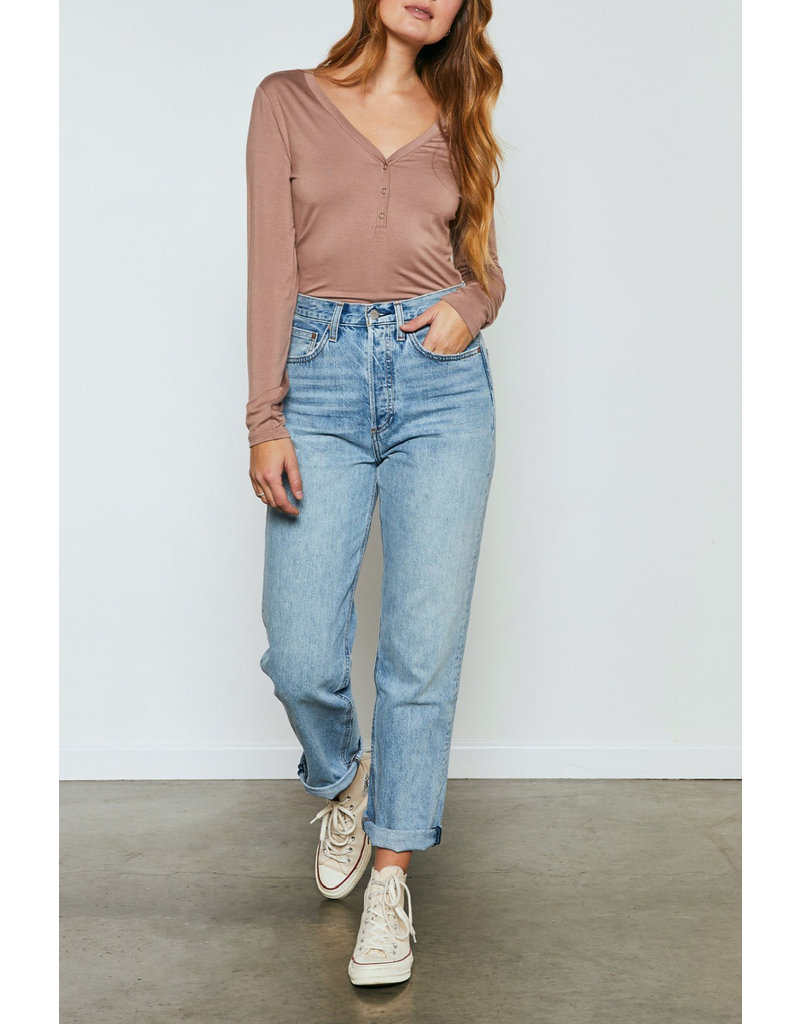 Gentle Fawn V-neck Top with snaps