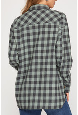 She & Sky Gingham Checkered Button Down