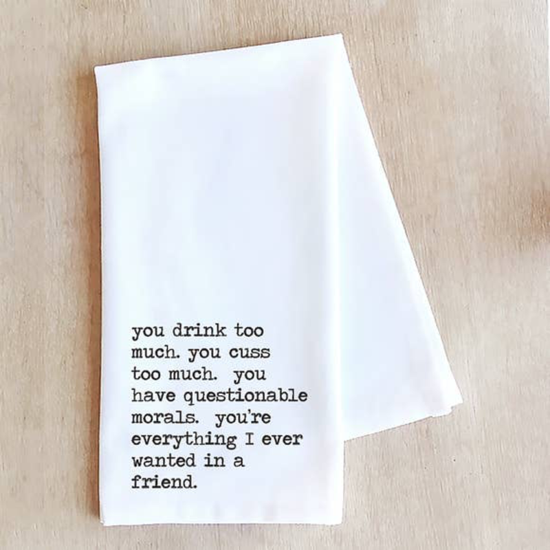 Devenie Designs Everything in a Friend Tea Towel