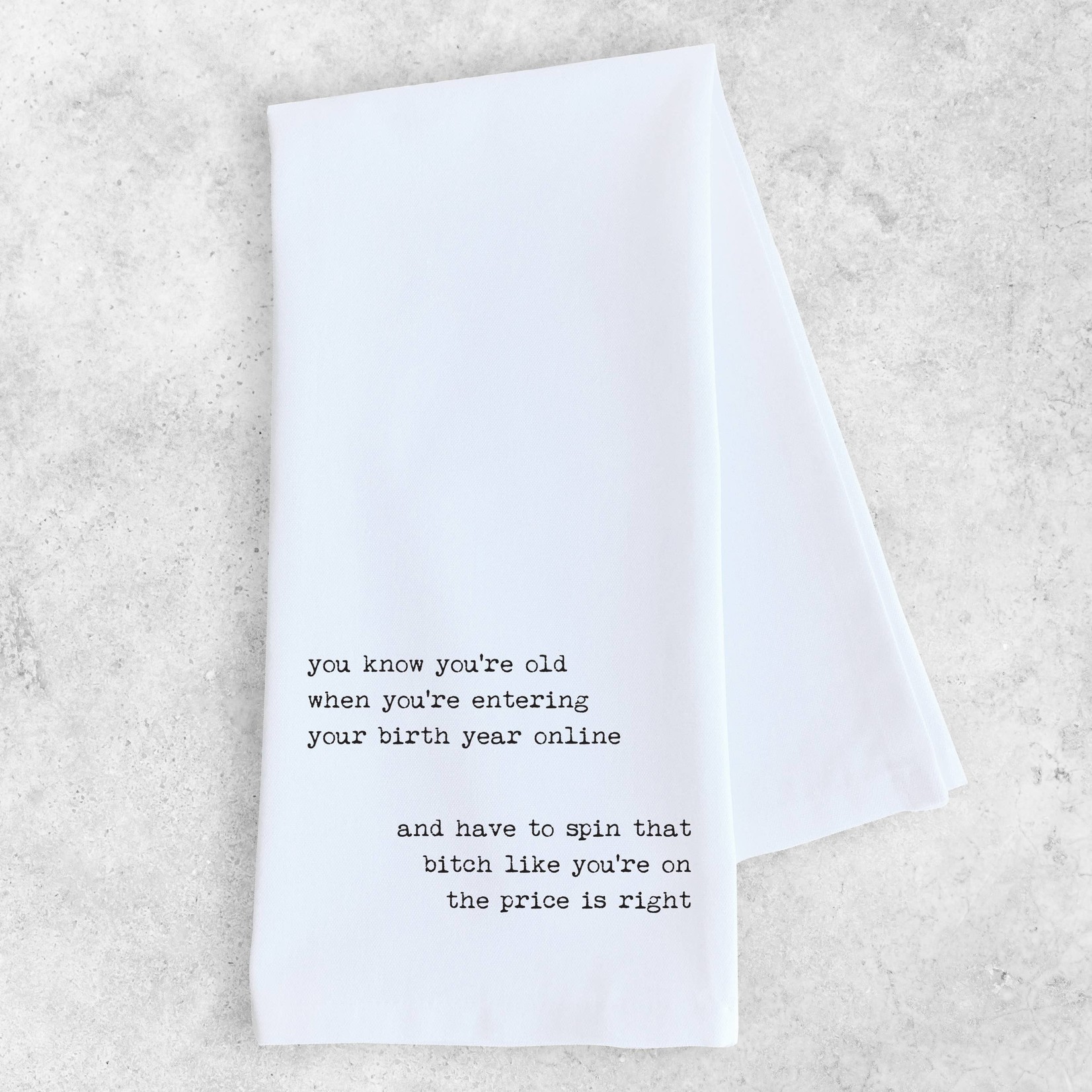Devenie Designs Birth Year Tea Towel