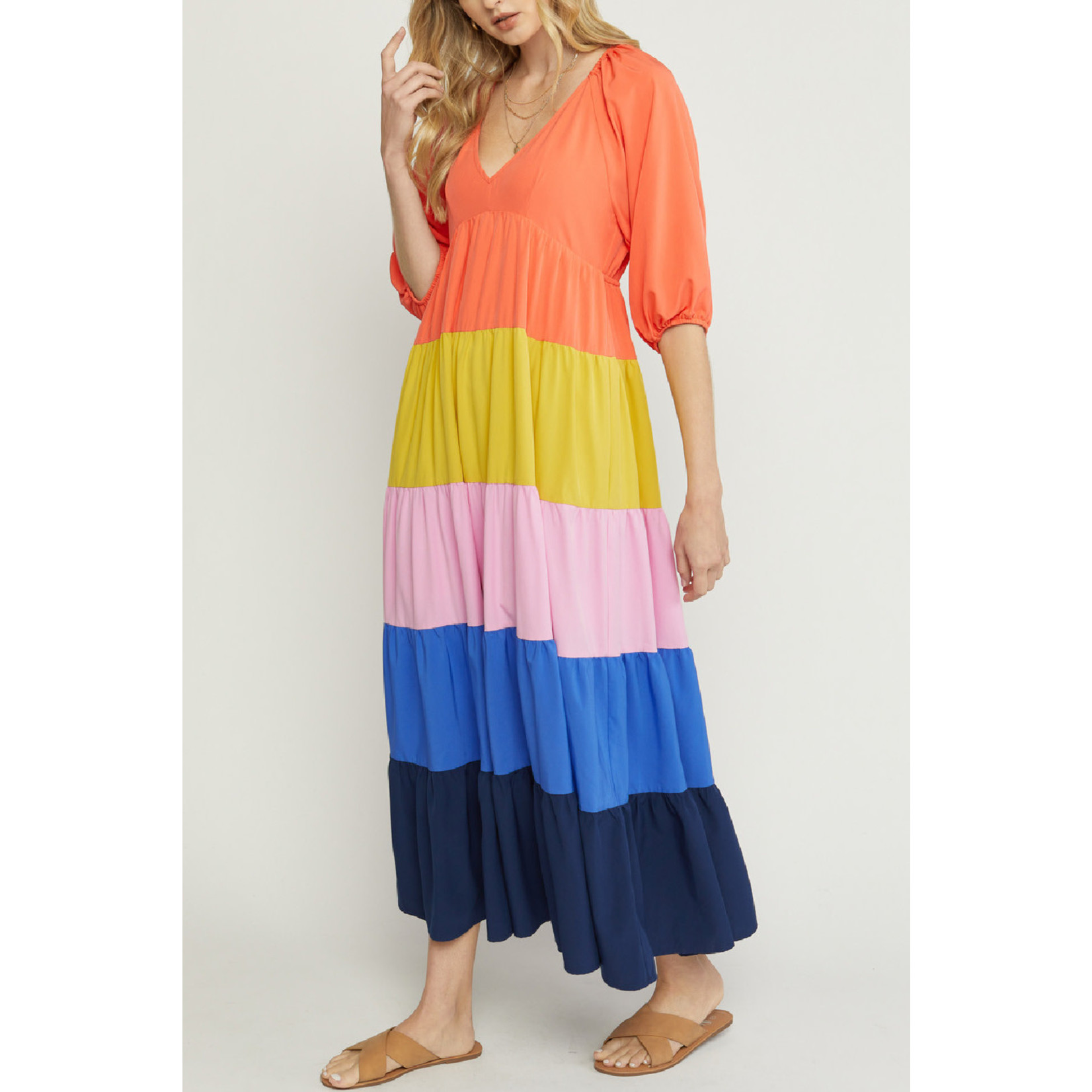 Entro Colorblocked Maxi Dress