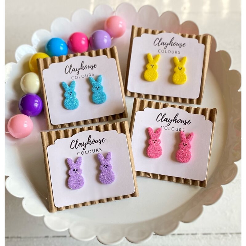 Clayhouse Colours Easter stud earrings