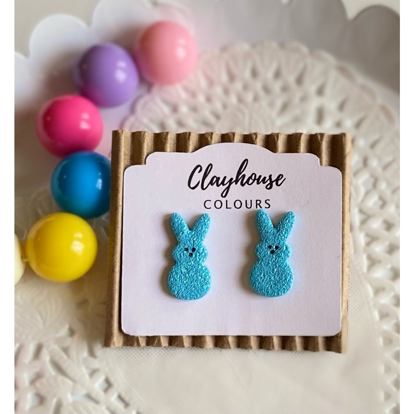 Clayhouse Colours Easter stud earrings